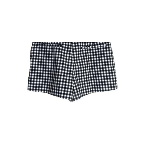 ZARA Paperbag Checker Tie Shorts Hi Waist Ruffles Side Zip Pockets S Black White - Picture 12 of 15